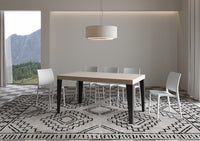 Tavolo allungabile 90x160/420 cm Flaris cashmere gambe antracite