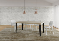 Tavolo allungabile 90x180/440 cm Flaris cashmere gambe antracite