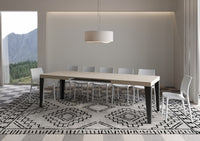 Tavolo allungabile 90x160/420 cm Flaris cashmere gambe antracite