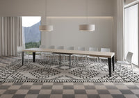 Tavolo allungabile 90x160/420 cm Flaris cashmere gambe antracite