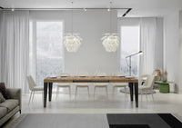 Tavolo allungabile 90x160/420 cm Flaris Quercia Natura telaio Antracite