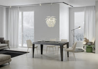 Tavolo allungabile 90x200/460 cm Flaris cemento telaio Antracite