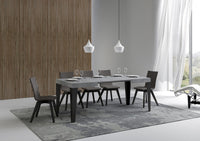 Tavolo allungabile 70x110/194 cm Flaris Cemento telaio Antracite
