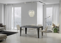 Tavolo allungabile 90x140/244 cm Flaris Cemento telaio Antracite