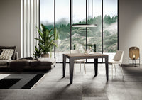 Tavolo allungabile 90x120/224 cm Flaris Evolution Noce telaio Antracite