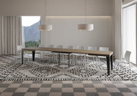 Tavolo allungabile 90x160/420 cm Flaris tortora gambe antracite