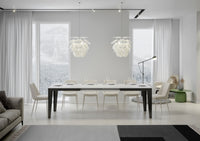 Tavolo allungabile 90x160/420 cm Flaris Evolution Bianco Frassino telaio Antracite
