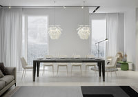 Tavolo allungabile 90x160/420 cm Flaris Evolution Cemento telaio Antracite