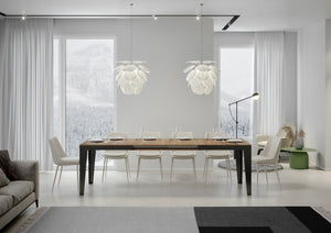 Tavolo allungabile 90x180/284 cm Flaris Evolution Quercia Natura telaio Antracite