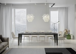 Tavolo allungabile 90x160/264 cm Flaris Evolution Cemento telaio Antracite