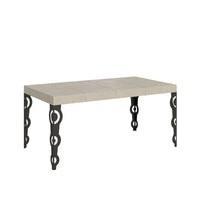 Tavolo allungabile 90x120/224 cm Karayan Premium cashmere gambe antracite