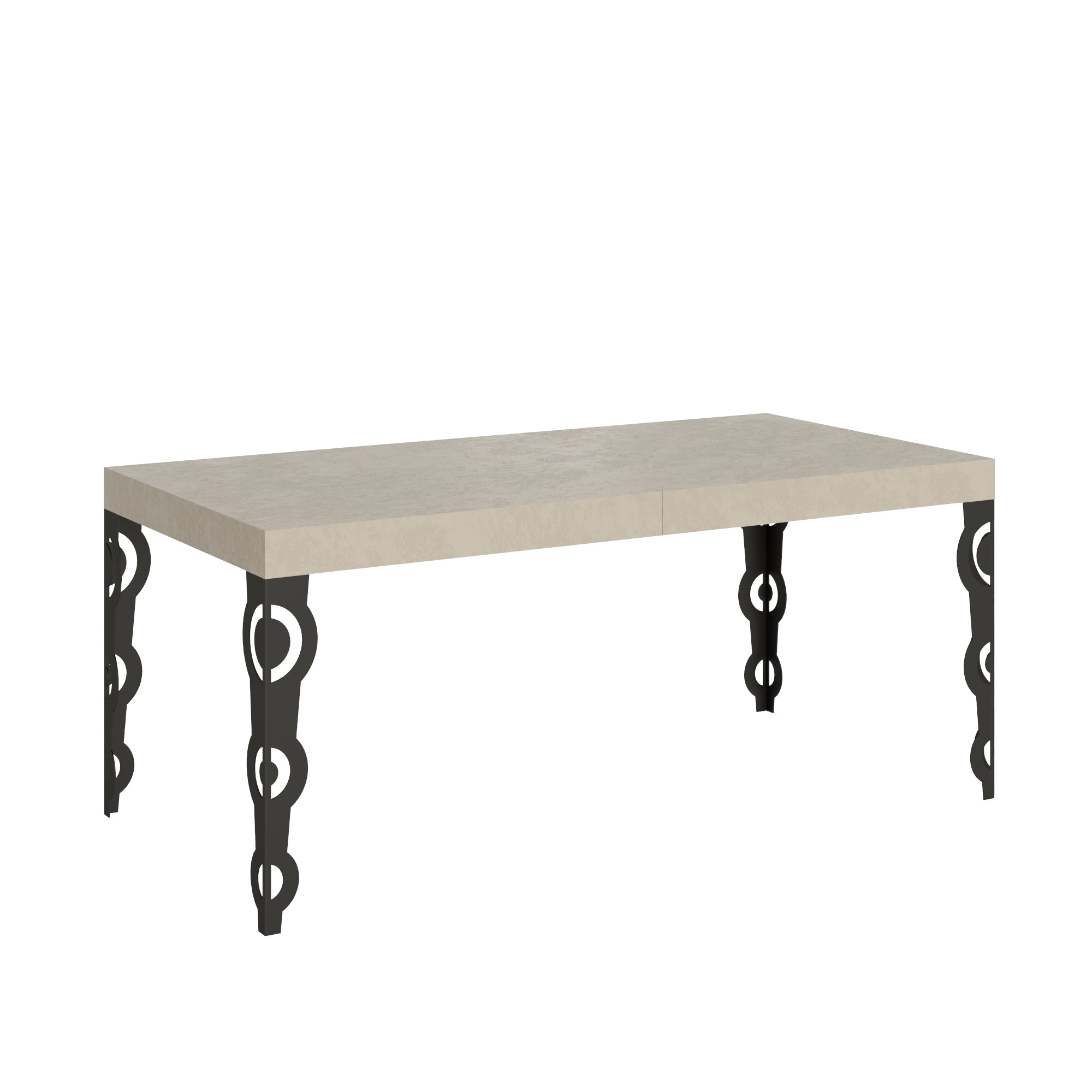 Tavolo allungabile 90x200/304 cm Karayan Premium cashmere gambe antracite