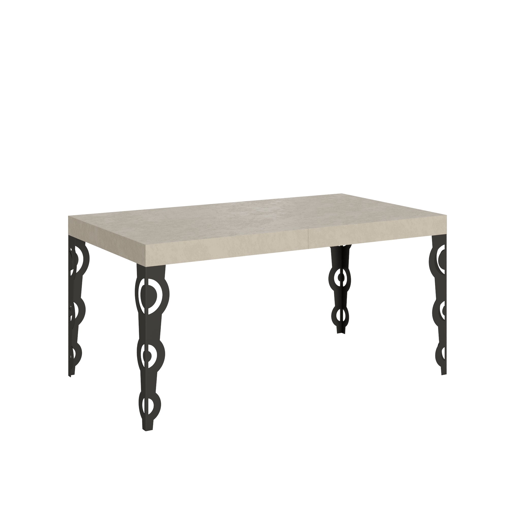 Tavolo allungabile 90x160/420 cm Karayan Premium cashmere gambe antracite