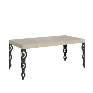 Tavolo allungabile 90x90/246 cm Karayan Premium cashmere gambe antracite