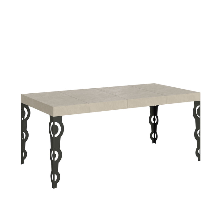 Tavolo allungabile 90x90/246 cm Karayan Premium cashmere gambe antracite