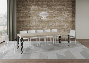 Tavolo allungabile 90x160/420 cm Karayan Premium cashmere gambe antracite