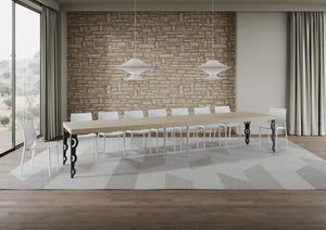 Tavolo allungabile 90x160/420 cm Karayan Premium cashmere gambe antracite