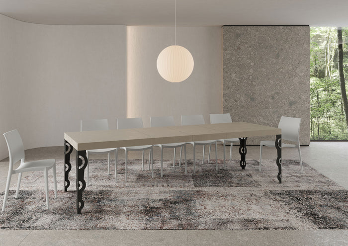 Tavolo allungabile 90x180/440 cm Karayan Premium cashmere gambe antracite