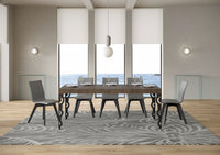 Tavolo allungabile 90x130/390 cm Karayan Premium noce telaio Antracite