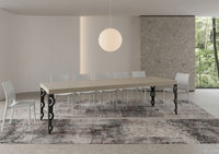 Tavolo allungabile 90x200/460 cm Karayan Premium cashmere gambe antracite