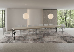 Tavolo allungabile 90x180/440 cm Karayan Premium cashmere gambe antracite