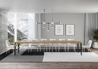 Tavolo allungabile 90x180/440 cm Karayan Premium quercia natura telaio Antracite