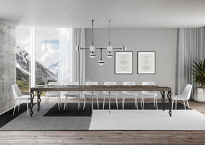 Tavolo allungabile 90x200/460 cm Karayan Premium noce telaio Antracite