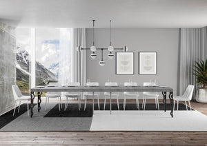 Tavolo allungabile 90x200/460 cm Karayan Premium cemento telaio Antracite
