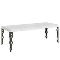 Tavolo allungabile 90x160/264 cm Karayan Premium Bianco Frassino telaio Antracite