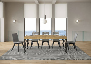 Tavolo allungabile 90x130/234 cm Karayan Premium Quercia Natura telaio Antracite