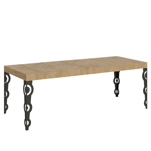 Tavolo allungabile 90x160/264 cm Karayan Premium Quercia Natura telaio Antracite