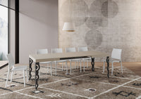 Tavolo allungabile 80x120/204 cm Karayan cashmere telaio Antracite