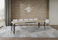 Tavolo allungabile 80x160/244 cm Karayan cashmere telaio Antracite