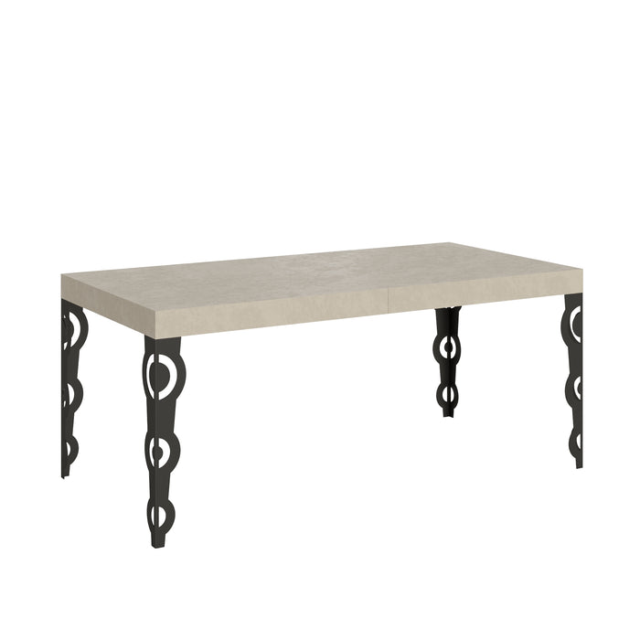 Tavolo allungabile 90x200/304 cm Karayan cashmere gambe antracite