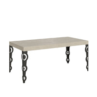 Tavolo allungabile 90x180/440 cm Karayan cashmere gambe antracite