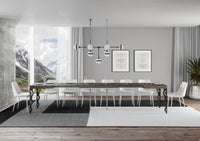 Tavolo allungabile 90x140/400 cm Karayan noce telaio Antracite