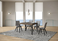 Tavolo allungabile 70x110/194 cm Karayan Noce telaio Antracite