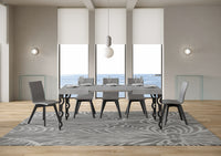 Tavolo allungabile 70x110/194 cm Karayan Cemento telaio Antracite