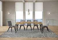 Tavolo allungabile 70x110/194 cm Karayan Quercia Natura telaio Antracite