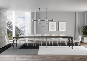 Tavolo allungabile 90x120/380 cm Karayan Evolution Noce telaio Antracite