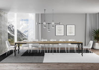 Tavolo allungabile 90x180/440 cm Karayan Evolution Quercia Natura telaio Antracite