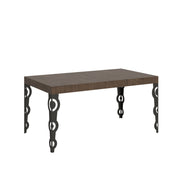 Tavolo allungabile 90x160/420 cm Karayan Noce telaio Antracite