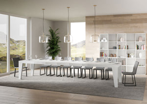 Tavolo allungabile 90x140/400 cm Naxor Premium bianco frassino