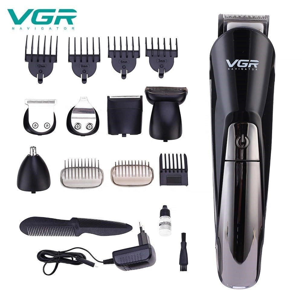 Kit Tagliacapelli Professionale Elettrico Barba Ricaricabile Cordless Vgr V-012