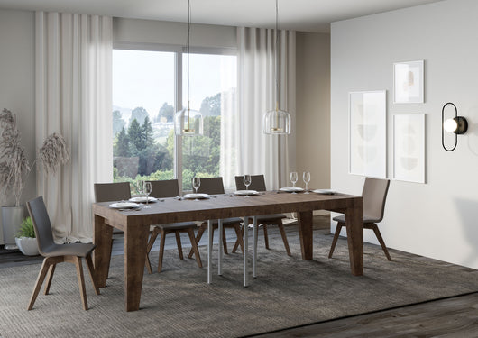 Tavolo allungabile 90x90/246 cm Naxor Premium Noce