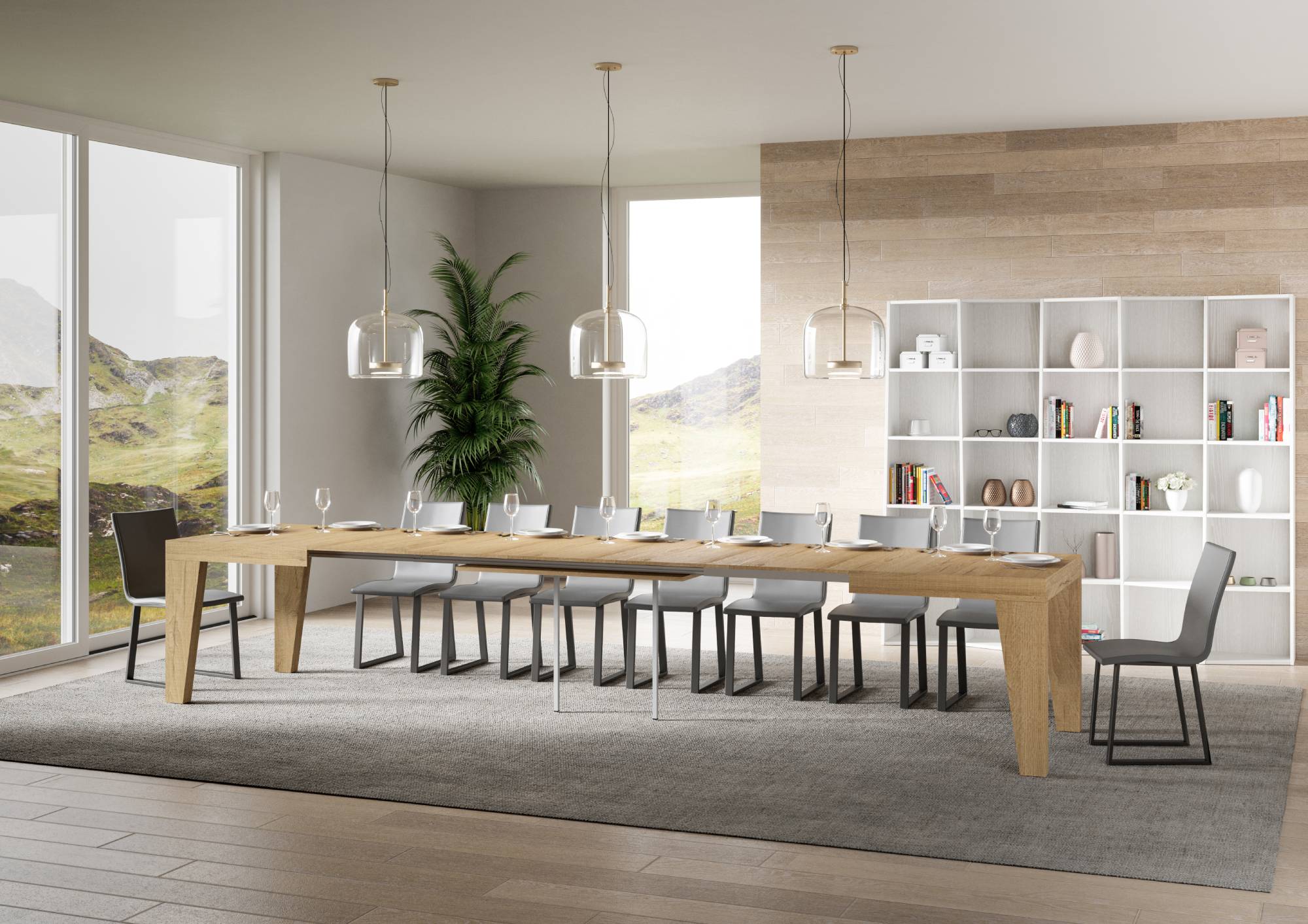 Tavolo allungabile 90x160/420 cm Naxor Quercia Natura