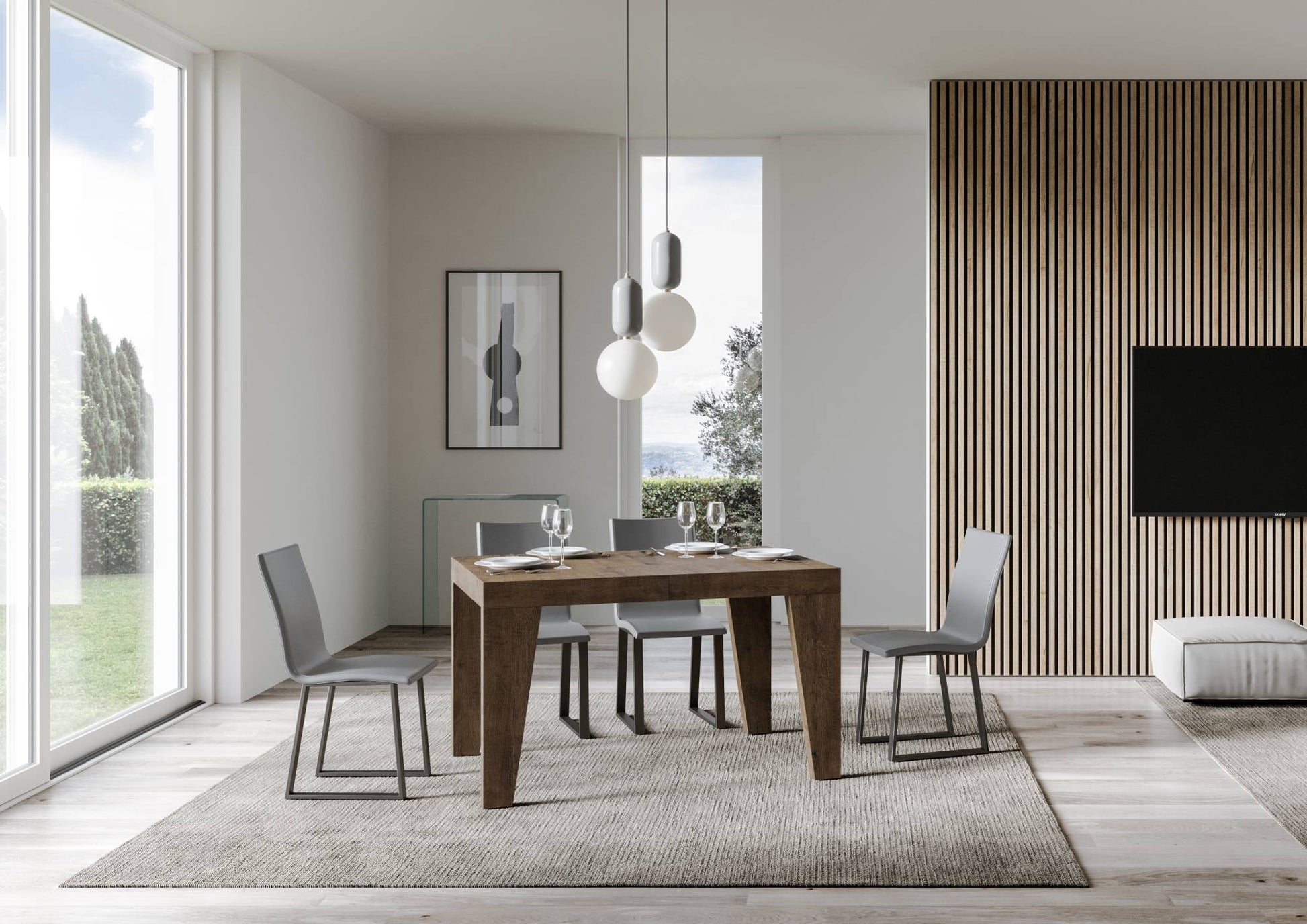 Tavolo allungabile 90x140/244 cm Naxor Premium Noce