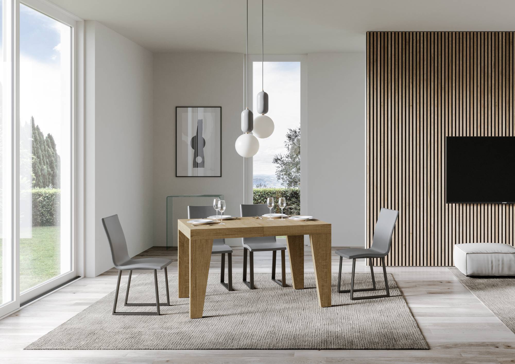 Tavolo allungabile 90x140/244 cm Naxor Quercia Natura