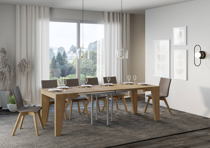Tavolo allungabile 90x90/246 cm Naxor Quercia Natura