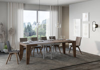 Tavolo allungabile 90x90/246 cm Naxor Noce